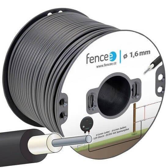 Kabel 100m vysokonapov 1,6mm, ocelov, do 20kV